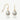 Kitty Grey Pearl Drop Earrings 18ct Gold Plated 10mm Grey