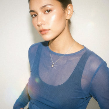 Solon Grey Pearl Pendant Necklace 925 Sterling Silver