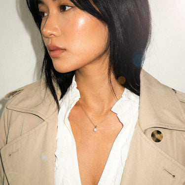 Eliza Grey Pearl Pendant Necklace 18ct Gold Plated