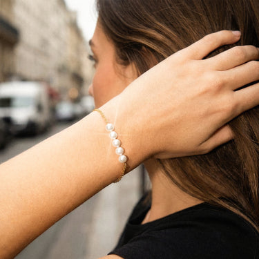 Diletta Pearl Bracelet 18ct Gold Plated