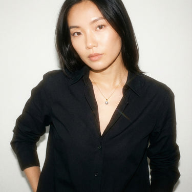 Libra Grey Pearl Pendant Necklace 18ct Gold Plated