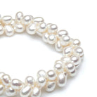 Kyoto Pearl Bracelets Freshwater Pearl Rice Pearl Twisted 2 Row Stretch Bracelet