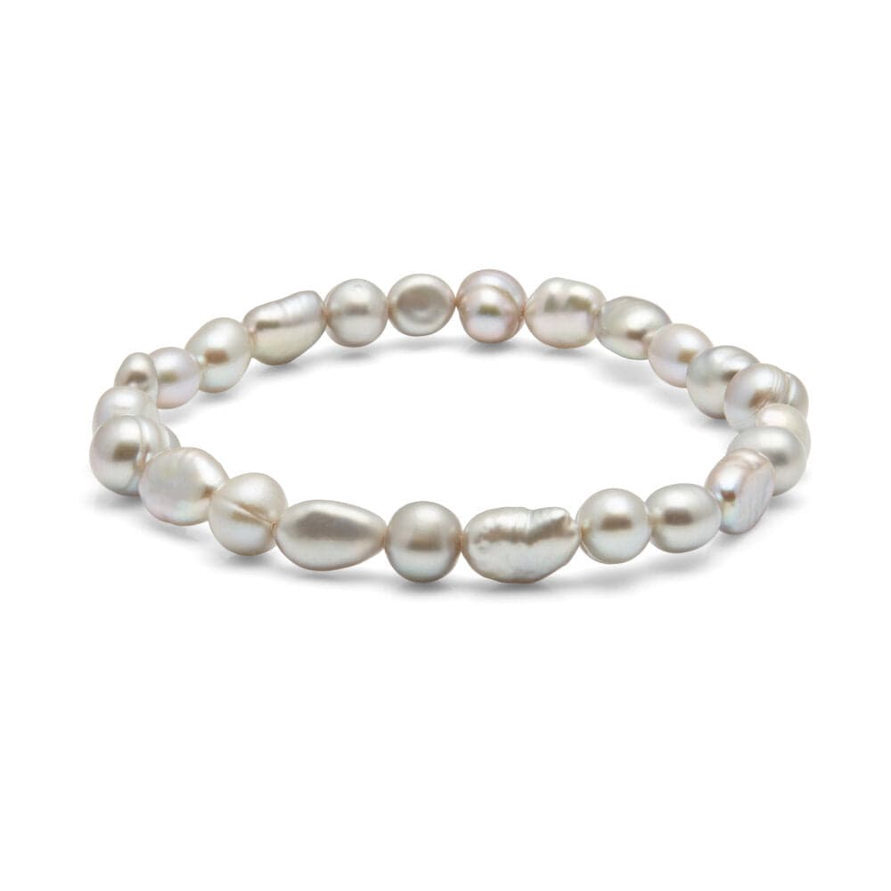 Genuine Cultured Freshwater Pearl Bracelet Elastic Cord Christmas Gift her  569  eBay