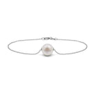 Kyoto Pearl Bracelets White / 925 Silver 10mm Chic Freshwater Pearl Pendant Bracelet with 925 Sterling Silver TKKP214