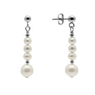 Kyoto Pearl Earrings 925 Silver 5-6mm Freshwater Pearl Drop Statement Earrings with 925 Sterling Silver TKKP134