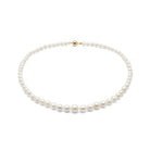 Kyoto Pearl Necklaces 18k Gold Plated 925 Silver 18 inch Graduated White Freshwater Necklace with 925 Silver Ball Clasp SHM19C53
