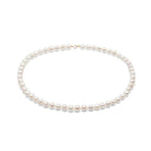 Kyoto Pearl Necklaces 9k Gold 18 inch White Freshwater Potato Pearl Necklace with 9K Gold SHM19C48