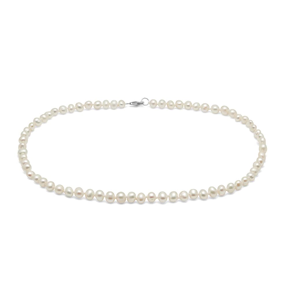 Kyoto Pearl Necklaces White 6.5m Classic Freshwater Pearl Necklace with 925 Sterling Silver TKKP205