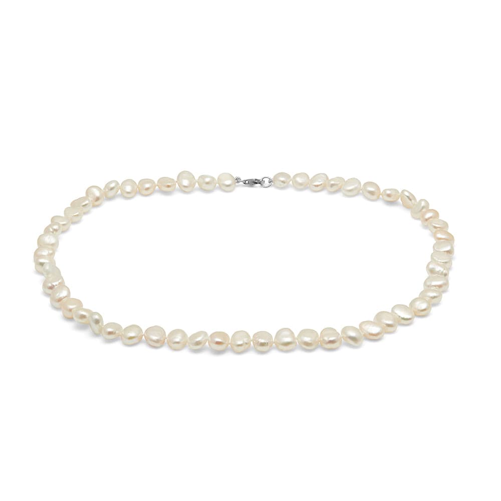 Kyoto Pearl Necklaces White Classic Baroque Necklace TKKP209