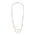 Kyoto Pearl Necklaces White & Cream 30-34 Inch White & Natural 6-11mm Freshwater Pearl Necklace SHM19C15